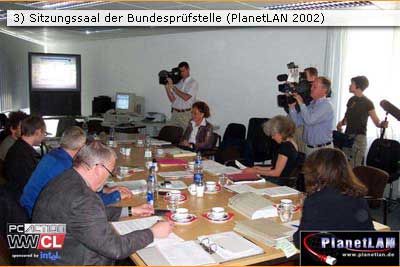 Abbildung 3: Sitzungssaal der Bundesprüfstelle (PlanetLAN 2002)